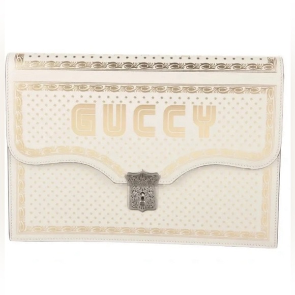 EUC Gucci X Sega Collaboration Star Printed Clutch - Picture 1 of 13